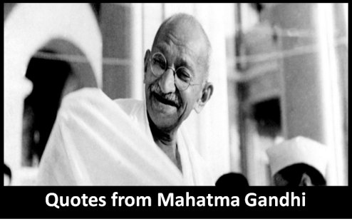 Quotes and sayings from Mahatma Gandhi